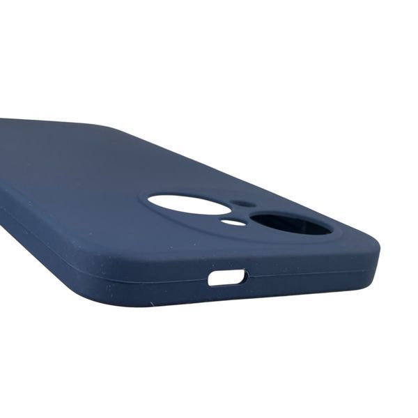 Чохол для Tecno Spark Go 1 (KL4) силіконовий з мікрофіброю нековзний на техно спарк го 1 темно-синій 0032286 фото