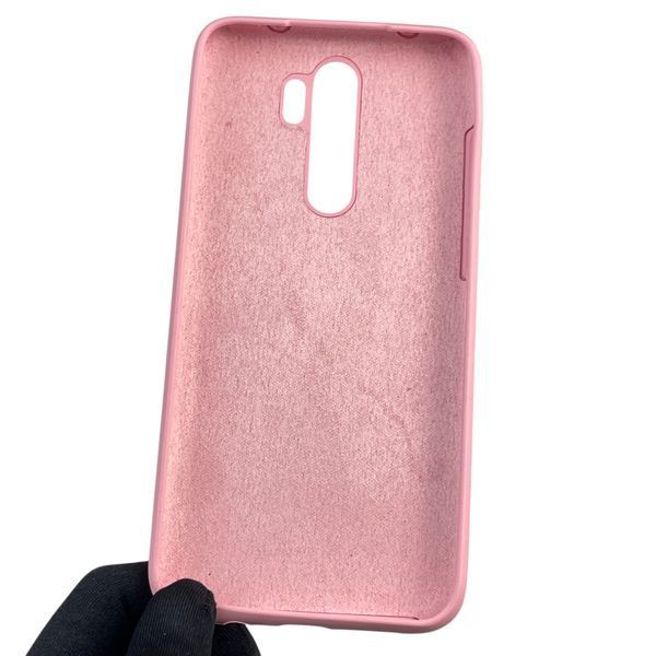 Чохол для Xiaomi Redmi Note 8 Pro силіконовий з мікрофіброю нековзний на сяомі редмі нот 8 про рожевий 0032784 фото