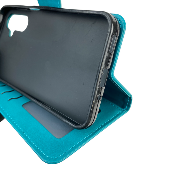 Чохол-книжка для телефона Tecno Spark 7 Go (KF6m) шкіряна з магнитною застібкою на техно спарк 7 го бірюзова 0025527 фото