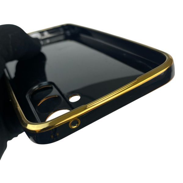 Чохол для Samsung Galaxy A54 5G (SM-A546E) з кільцем MagSafe із золотою окантовкою на самсунг а54 чорний gs1 0021526 фото