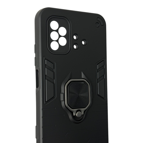 Чехол противоударный с кольцом для Umidigi Bison X10 черный (бронированный, 2 слоя) 0059774 фото