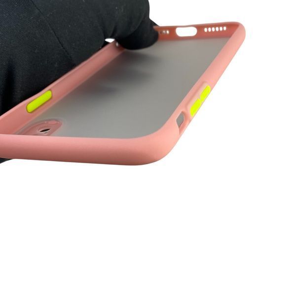 Чохол для телефона Apple iPhone XS з високими бортами із захистом камери на айфон хс персиковий 0025870 фото