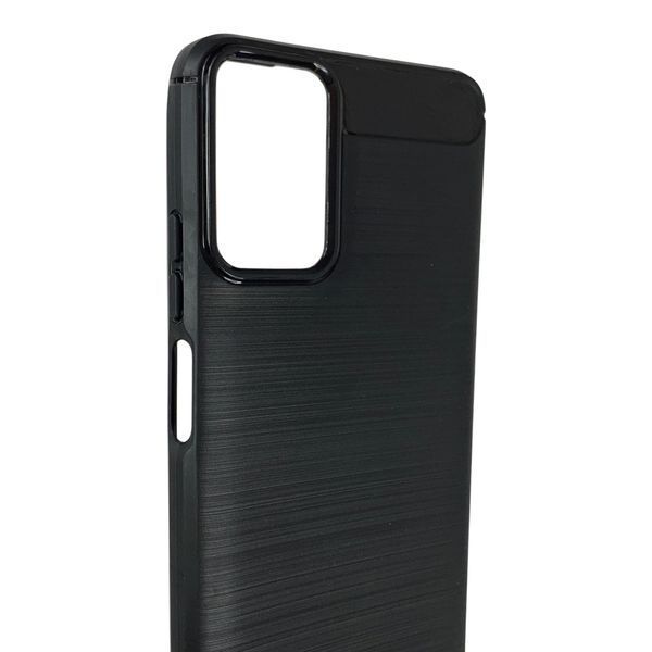 Чохол для телефона Motorola G 5G 2024 карбоновий протиударний з високими бортами чорний 0051865 фото