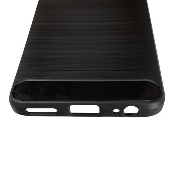 Чохол для телефона Motorola G 5G 2024 карбоновий протиударний з високими бортами чорний 0051865 фото