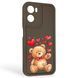 Чехол силиконовый Soft Touch с 3D принтом милый мишка для Motorola E15 коричневый (Полная защита камеры) 0044883 фото 1