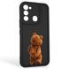 Чехол силиконовый оригинальный Soft Touch с 3D принтом смешного теда мишки для TECNO Spark Go 2022 (KG5m) черный (Полная защита камеры) 0048760 фото 1