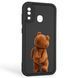 Чехол силиконовый оригинальный Soft Touch с 3D принтом смешного теда мишки для Samsung Galaxy A30 (SM-A305F) черный (Полная защита камеры) 0048609 фото 1
