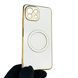 Чехол для Xiaomi Mi 11 Lite 5G NE с кольцом MagSafe с золотой окантовкой на сяоми ми 11 лайт не белый gs1 0022039 фото 1