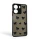 Чехол для телефона Xiaomi Redmi 13C с 3D принтом бантиков с высокими бортами на сяоми редми 13с черный 0033604 фото 1