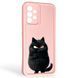 Чохол силіконовий Soft Touch з 3D принтом злого кота для Samsung Galaxy A32 4G (SM-A325F) рожевий (Повний захист камери) 0046996 фото 1