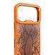 Чохол Kajsa Glamorous Snake для iPhone 18 Pro помаранчевий Orange Plus (MagSafe, металеве кільце камери, преміум) 0062132 фото 3