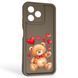 Чохол силіконовий Soft Touch з 3D принтом милий ведмедик для Realme C53 коричневий (Повний захист камери) 0044773 фото 1