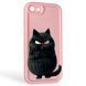 Чохол силіконовий Soft Touch з 3D принтом злого кота для Apple iPhone 7 рожевий (Повний захист камери) 0047161 фото 1