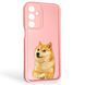 Чехол силиконовый Soft Touch с 3D принтом мема сибу для Samsung Galaxy A16 (SM-A165) розовый (Полная защита камеры) 0048082 фото 1