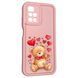 Чехол силиконовый оригинальный Soft Touch с 3D принтом милый мишка для Xiaomi Redmi 10 розовый (Полная защита камеры) 0043625 фото 1