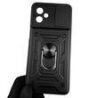 Чехол для Motorola G14 PAYF0006RS бронированный с кольцом со шторкой на камеру на моторола г14 чёрный