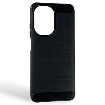 Чохол для телефона Xiaomi Poco C71 карбоновий протиударний з високими бортами чорний 0052295 фото