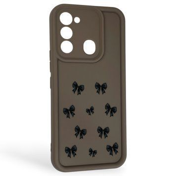 Чохол силіконовий Soft Touch з 3D принтом для TECNO Spark 8C (KG5k) коричневий (Повний захист камери) 0044665 фото