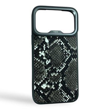 Чехол Kajsa Glamorous Snake для iPhone 18 Pro Max черный (MagSafe, металлическое кольцо камеры, премиум) 0062133 фото