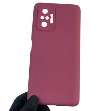 Чехол для Xiaomi Redmi Note 10 Pro 4G силиконовый с микрофиброй на сяоми редми нот 10 про 4г бордовый 0032641 фото