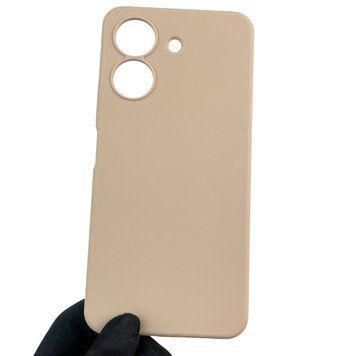 Чехол для Xiaomi POCO C65 силиконовый с микрофиброй нескользящий на сяоми поко с65 пудровый 0032468 фото