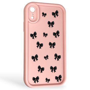 Чехол силиконовый Soft Touch с 3D принтом для Apple iPhone Xr розовый (Полная защита камеры) 0044615 фото