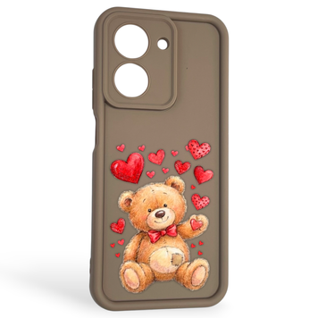 Чехол силиконовый оригинальный Soft Touch с 3D принтом милый мишка для Xiaomi Redmi A5 EU коричневый (Полная защита камеры) 0043757 фото