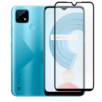 Защитное стекло для телефона Realme C21 противоударное полноэкранное на реалми с21 черное 0038652 фото