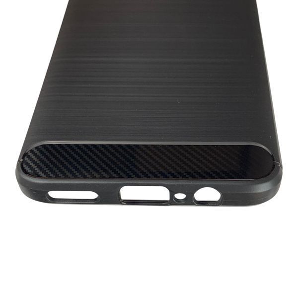 Чохол для телефона Motorola G52 карбоновий протиударний з високими бортами чорний 0051906 фото