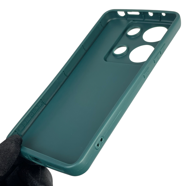 Чехол силиконовый оригинальный Soft Touch с 3D принтом милый мишка для Xiaomi Poco M6 Pro 4G темно-зеленый (Полная защита камеры) 0043842 фото
