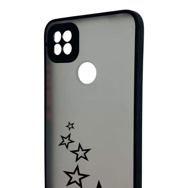 Чохол для телефона Xiaomi Redmi 9C с 3D принтом зірочки із захистом камери чорний 0059239 фото