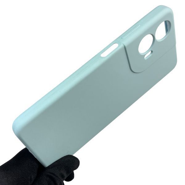 Чехол для Motorola Moto G04 (XT2421-2) силиконовый с микрофиброй нескользящий на моторола г04 голубой 0031722 фото