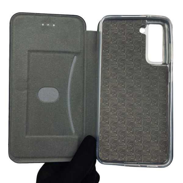 Чехол-книжка для Samsung Galaxy S21 FE SM-G990B с подставкой на самсунг с21 фе чёрная 0001400 фото