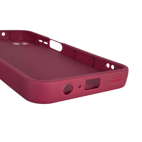 Чехол силиконовый Soft Touch с 3D принтом для Samsung Galaxy A12 (SM-A127F) бордовый (Полная защита камеры) 0041876 фото