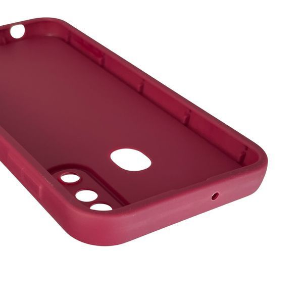 Чехол силиконовый Soft Touch с 3D принтом мема сибу для Samsung Galaxy A20 (SM-A205F) бордовый (Полная защита камеры) 0048083 фото