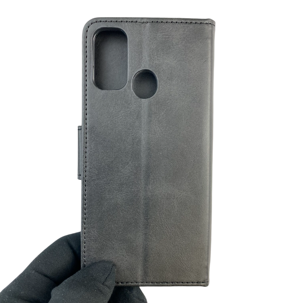 Чохол-книжка для телефона Tecno Spark 7 Go (KF6m) шкіряна з магнитною застібкою на техно спарк 7 го чорна 0025530 фото