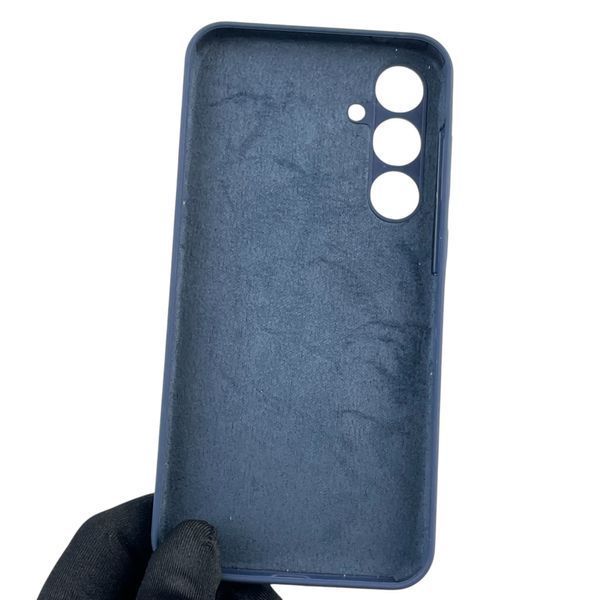 Чохол для Samsung Galaxy A55 5G (SM-A556B) силіконовий з мікрофіброю нековзний на самсунг а55 5г темно-синій 0032078 фото
