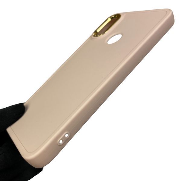 Чехол для Xiaomi Redmi Note 7 Pro матовый с высокими бортами с микрофиброй на сяоми редми нот 7 про пудровый 0002275 фото