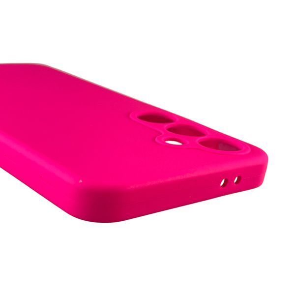 Чехол для Samsung Galaxy S24 FE (SM-S721B) силиконовый с микрофиброй нескользящий на самсунг с24 фе малиновый 0032199 фото