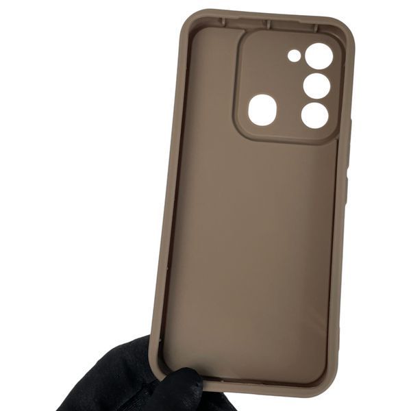 Чохол силіконовий Soft Touch з 3D принтом для TECNO Spark 8C (KG5k) коричневий (Повний захист камери) 0044665 фото