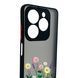 Чохол для телефона Tecno Spark 20C BG7n с 3D принтом польові квіти із захистом камери чорний 0059289 фото 3