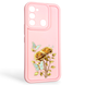 Чохол силіконовий Soft Touch з 3D принтом жіночим для TECNO Spark 8C (KG5k) рожевий (Повний захист камери) 0042817 фото 1