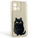 Чехол силиконовый Soft Touch с 3D принтом злой котик для Motorola Moto G84 (PAYM0011RS) молочный (Полная защита камеры) 0046942 фото 1
