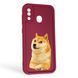 Чехол силиконовый Soft Touch с 3D принтом мема сибу для Samsung Galaxy A20 (SM-A205F) бордовый (Полная защита камеры) 0048083 фото 1