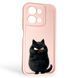 Чехол силиконовый Soft Touch с 3D принтом злой котик для Xiaomi Redmi 15C EU розовый (Полная защита камеры) 0047052 фото 1