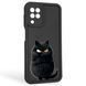 Чохол силіконовий оригінальний Soft Touch з 3D принтом злого кота для Samsung Galaxy M32 4G (SM-M325F) чорний (Повний захист камери) 0046438 фото 1
