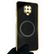 Чохол для Xiaomi Redmi Note 9S глянцевий з кільцем MagSafe із золотою окантовкою на сяомі редмі нот 9с чорний gs1 0021812 фото 1