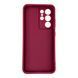 Чехол силиконовый Soft Touch для Samsung Galaxy S21 Ultra бордовый (Полная защита камеры) 0054044 фото 2