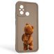 Чехол силиконовый оригинальный Soft Touch с 3D принтом смешного теда мишки для Xiaomi Redmi 11A коричневый (Полная защита камеры) 0049114 фото 1
