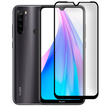 Защитное стекло МАТОВОЕ для телефона Xiaomi Redmi Note 8T противоударное на сяоми редми нот 8т черное 0039104 фото